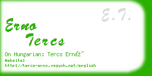 erno tercs business card